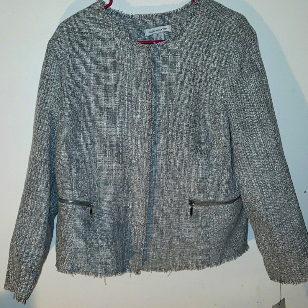 Liz Claiborne Tweed Blazer - Picture 8 of 12
